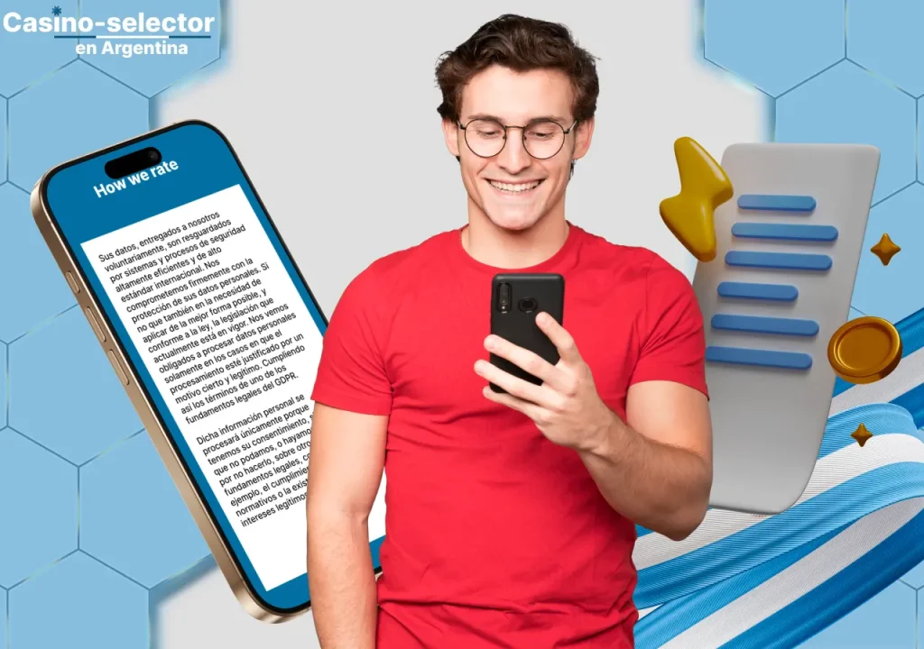 Infografía sobre cómo analizamos las tragamonedas en Argentina: criterios de evaluación y pruebas clave.